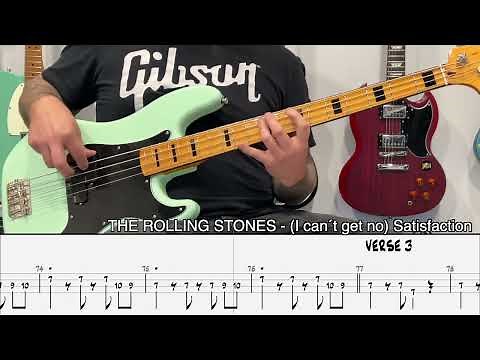 THE ROLLING STONES - (I can´t get no) Satisfaction [BASS COVER + TAB]
