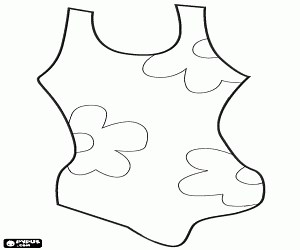 A swimsuit for women coloring page printable game