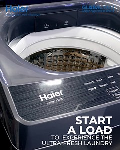 Introducing the all-new 316 Series Top Load Washing Machine with Air Dry Function! With Ultra-Fresh Air Technology, your clothes will come out fresh, clean, odorless and ready to wear in no time. Experience the ultimate blend of efficiency and convenience with Haier's new 316 Series Top load washing machine! Upgrade your laundry routine and enjoy more time for the things you love! #Haier #MoreCreationMorePossibilities #ToploadWashingMachine #UltraFreshAir #AirDry #LaundryMadeEasy #316Series | Ha