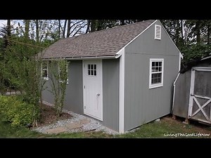 Tour Finished DIY Build 12' x 24’ Mega Shed Shack Tiny House Garage Part 3 - One Year Later