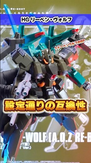 【HG リーベン・ヴォルフ】設定通りドーベンウルフとのパーツ組み換えが楽しめる！TR-6との組み合わせも出来るプレイバリュー豊富なキット！