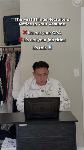 The first things recruiters notice in your resume ⬇️