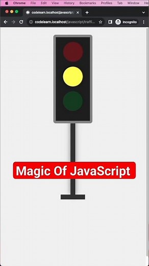 Traffic Signal Program in JavaScript | html & css #code