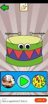 Learn the musical instruments games for kids: drum