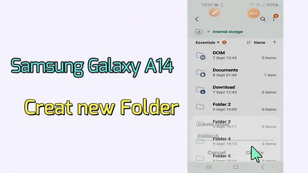 Samsung Galaxy A14 How to Create New Folder || Create Folder in My files