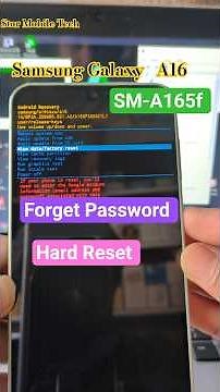 Samsung A16 SM-A165f Hard Reset | Pattern Unlock | Password Remove Factory Reset | #shorts #trending