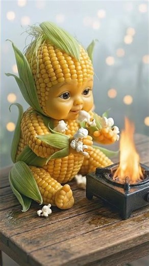 Baby corn literally becomes popcorn #shorts #viral #mind-blown