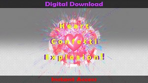 Heart Confetti Explosion - Animated Overlay | Single VFX for Twitch Streamelements | Instant Access! - Etsy