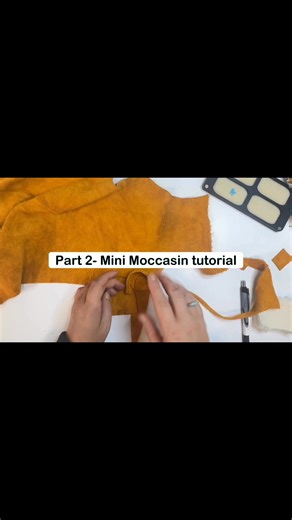 Part 2- Mini Moccasin tutorial 🤎💙#moccs #beading #diymoccasins #tutorialvideo | Brittany's Handmade Designs
