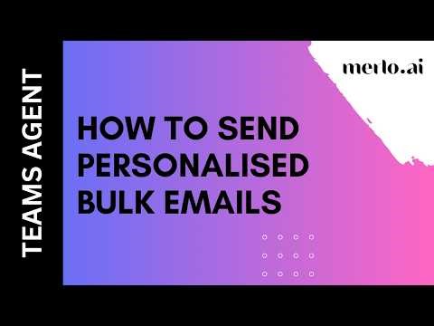 Merlo AI – Draft Hundreds of Personalised Emails in Minutes with Bulk Email