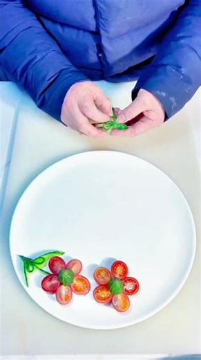 Simple plate decoration, easy to learn! #Vegetable fruit modeling #Dish arranging #