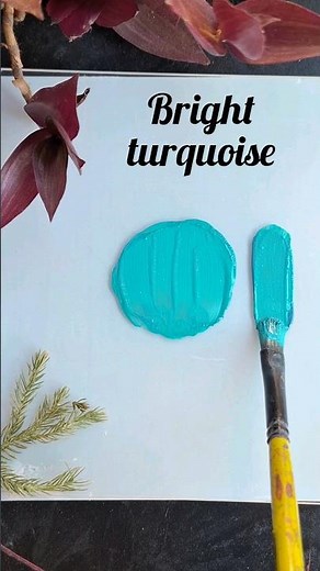 How to get bright turquoise colour by acrylics | acrylic colour mixing for Bright turquoise