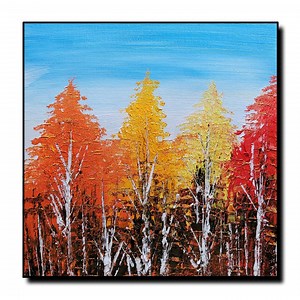 32K views · 1.4K reactions | Demonstration of colorful landscape painting on canvas using acrylic paints and palette knife | Suraj fine arts | Facebook