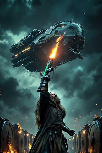 Viking Warrior Faces Alien Invasion | AI Generated Short