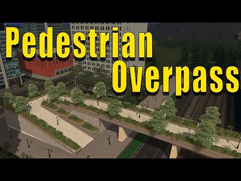 How to build a COOL pedestrian overpass in CITIES SKYLINES using Procedural Objects