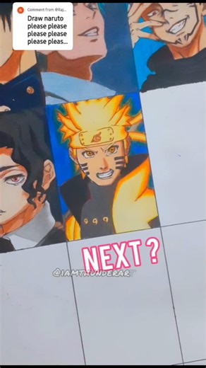 Drawing ✨ Naruto Kyubi Mode ( day-6 ) #narutoshippuden