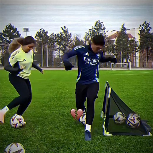 Relationship goals on the football pitch ⚽️✨