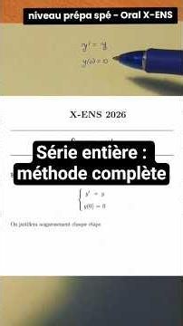 Résoudre un problème de Cauchy avec un développement en série entière
