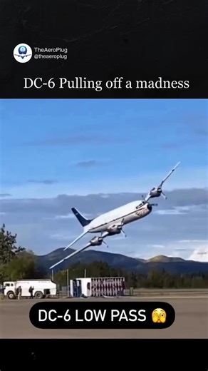 Aviation Videos | Planespotting | Edits on Instagram: "Throwback Thursday 😮‍💨 The Douglas DC-6 is a living piece of aviation history. First flying in 1946, it arrived at a turning point when air travel was shifting from wartime transport to global commercial service. Built as a more powerful and pressurized evolution of the DC-4, the DC-6 helped define what long-range passenger flying would become in the post-war era. Powered by four Pratt & Whitney radial engines, the DC-6 carried passengers 