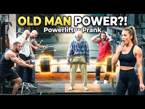 They Laughed at the Old Man… Then He Lifted Like a Beast 🔥💪 | Gym Prank