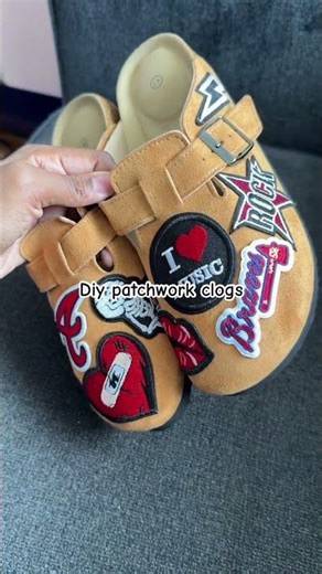Diy patchwork clogs #diy #clogs #patchwork