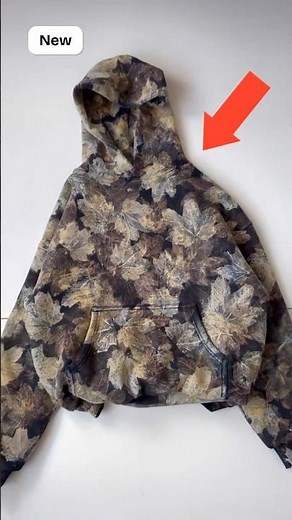Easy DIY: Transform a Simple Hoodie with Stunning Leaf Prints! 🍁🖌️ #art #painting #diy