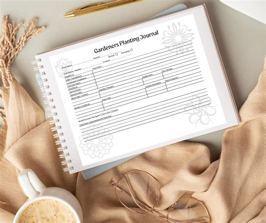 Seasonal Garden Planting Journal, Seed to Harvest Log (PDF Download) - Etsy