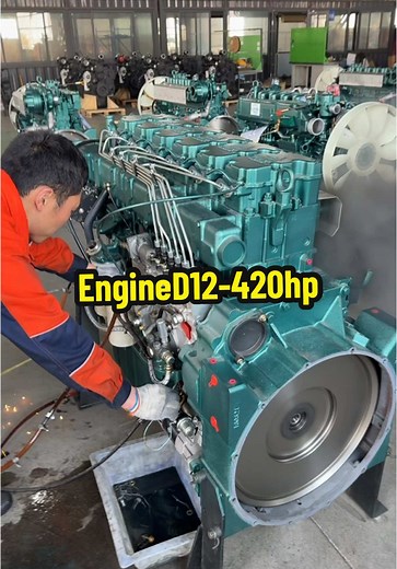 EngineD12-420hp#Engine #大马力引擎 #引擎 #柴油味的青春 #柴油发动机组测试 #柴油发动机 #大马力柴油发动机