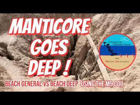 MineLab Manticore Beach Deep vs Beach General Metal Detecting 