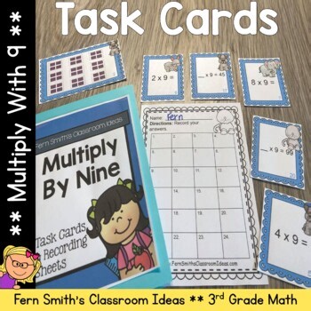 Multiply With 9 Task Cards for Third Grade