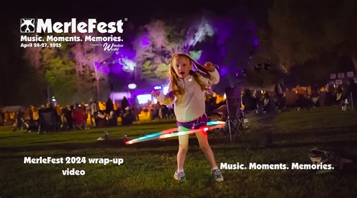We're excited to present the wrap-up video for MerleFest 2024! This year's festival was an absolute delight, blessed with endless sunshine, soul-stirring music, and heartwarming reunions with friends and family. Our MerleFest community once again proved why they're the best, turning up in droves to soak in the glorious weather and bask in the joy of live music. A special shoutout goes to Ted Richardson's Team for their outstanding work in capturing the essence of MerleFest on film. Ted, your tea