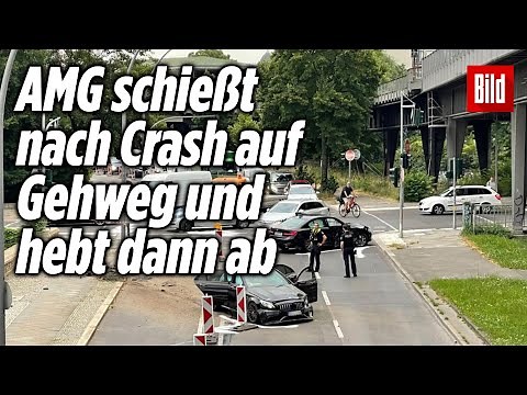 Mercedes AMG kracht in 3er BMW | Unfall in Berlin-Kreuzberg