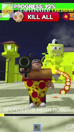 Cheddar vs Spongebob Mech Robot #shorts