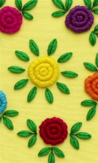 beautiful flowers 🌹 designs #trending #handbroidery #sewing #art #viralvideo #sewing