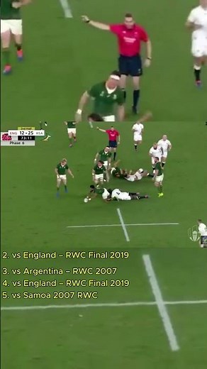 Top 5 Springbok Tries in Rugby World Cup History that shocked the world!