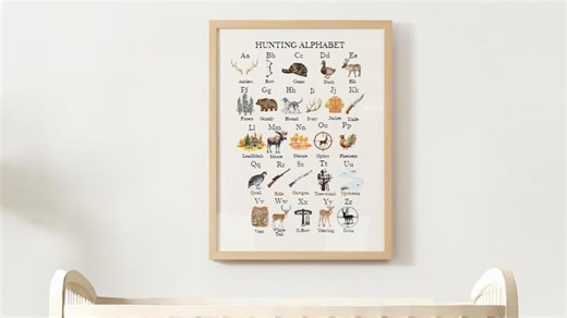 Hunting Alphabet Nursery Print, Nursery Mallard Duck Decor Poster, Hunting Baby Boy Room Digital File, Nursery Decor Abc's, Woodland Nursery - Etsy