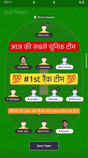SA VS ZIM T20 Dream11 Prediction | SA VS ZIM Dream11 Team Of Today Match | SA VS ZIM dream11 |