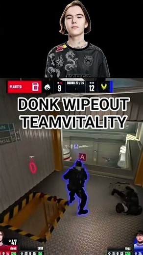 Donk goes toe-to-toe against Team Vitality in the ultimate CS2 showdown! #cs2 #donk #teamspirit