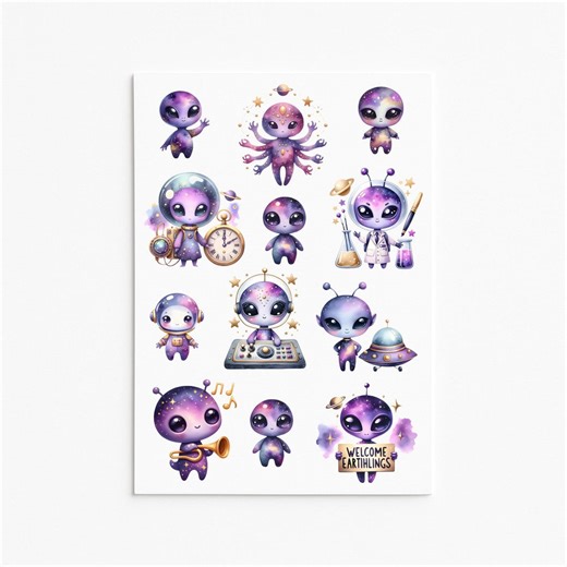 Alien Stickers, Sci-fi Vinyl Decals - Etsy Australia