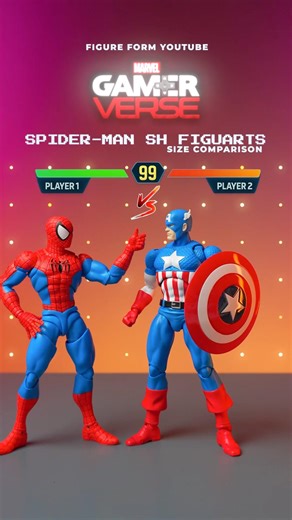 Spider-man Gamerverse SH Figuarts Size Comparison #tamashiination #marvel #mvc #actionfigures