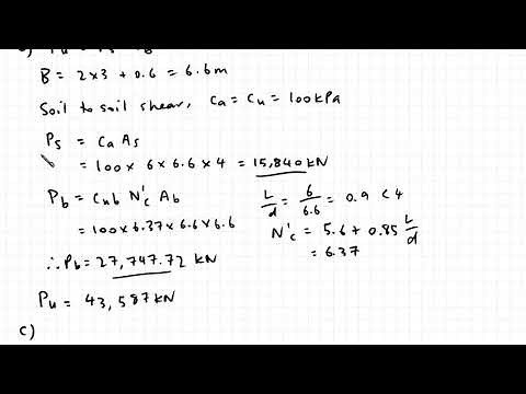 20.7 Capacity and Settlement of Pile Groups Example