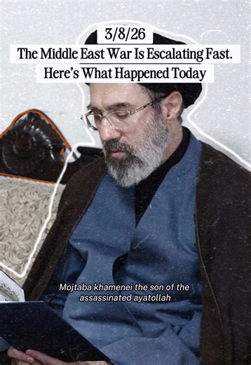 3/8/26 — New Iranian leader. Hereditary rule renewed. Civilian deaths. Oil surging past $100. A president lying about bombing an elementary school. The conflict is expanding fast. #tiktoklearningcampaign #learnontiktok #breakingnews #uspolitics #iranwar