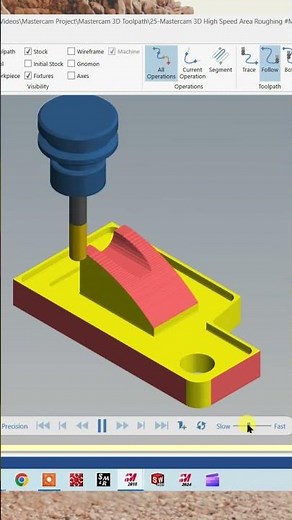 26-Mastercam 2D Contour Toolpath #Mastercam Flowline Toolpath #2D Contour Finish Program