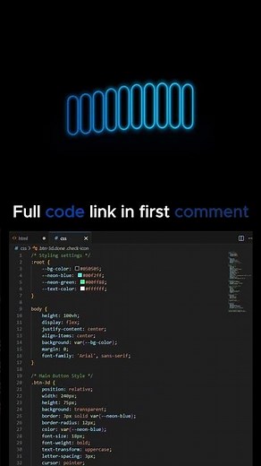 : Advanced CSS Animation Tutorial | Neon Slinky Wave Effect 💻