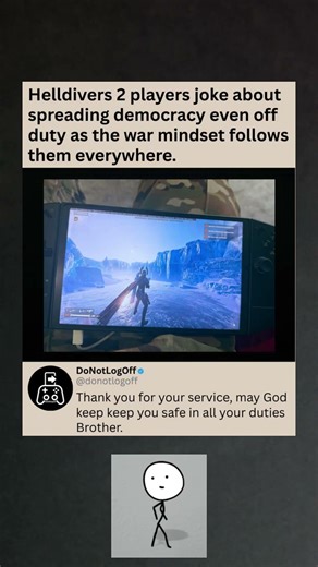 Helldivers 2 Players Joke They Cannot Stop Spreading Democracy Even Off Duty #game
