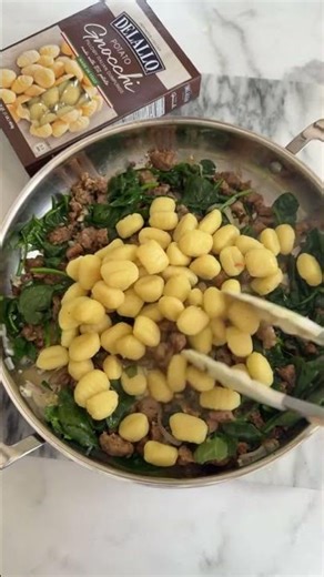 Gnocchi with Sausage and Spinach