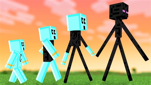 Gamer evolves into an Enderman to hunt Minecraft enemies