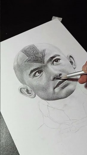 I Drew Aang from Avatar: The Last Airbender | Realistic Pencil Drawing ✏️ | Speed Drawing
