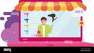 Product review blog flat concept vector illustration Stock Vector Image & Art - Alamy