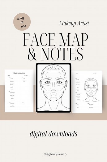 Printable Face Chart & Client Form Sheet | Makeup Artist - Etsy